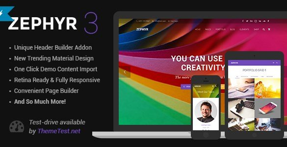 ZEPHYR – MATERIAL DESIGN THEME